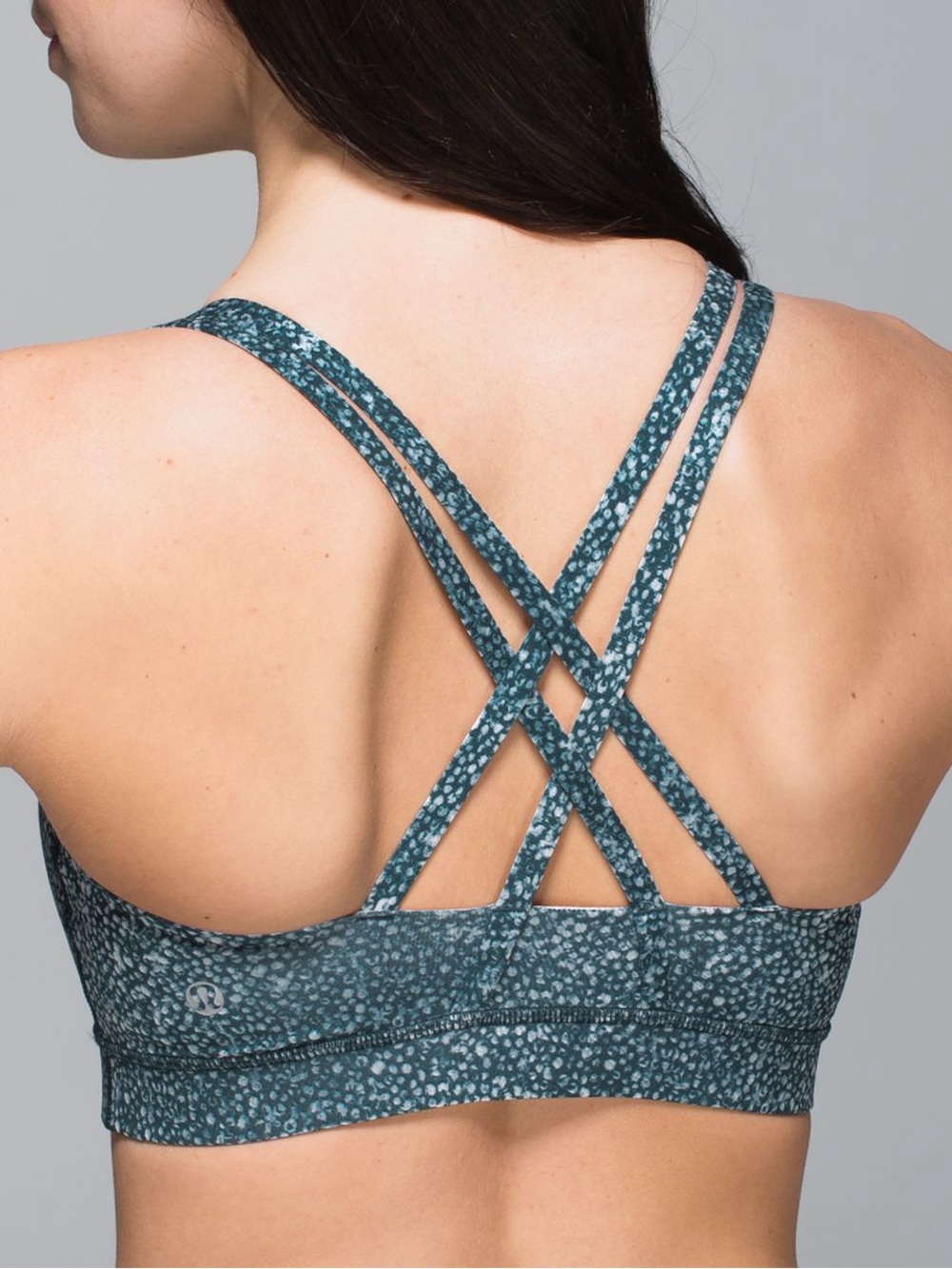 Lululemon Energy Bra Multi Strappy Sports Bra in Pebbled Print size 6